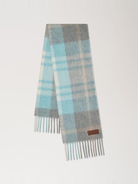 Mulberry Oversized Check Textured Scarf
Grey & Light Blue Wool Blend