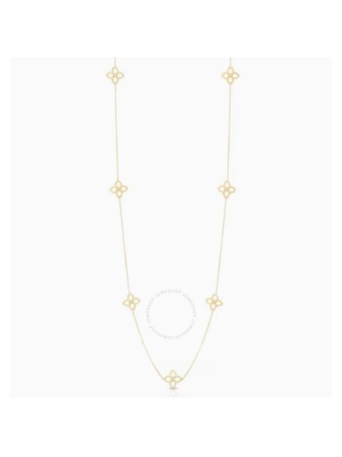 ROBERTO COIN Roberto Coin 18k Yellow Gold 0.19cttw Diamond Cialoma Flower Station Necklace 33" - 8883412AY33X
