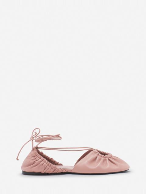 MESURE LACE-UP LEATHER BALLERINA