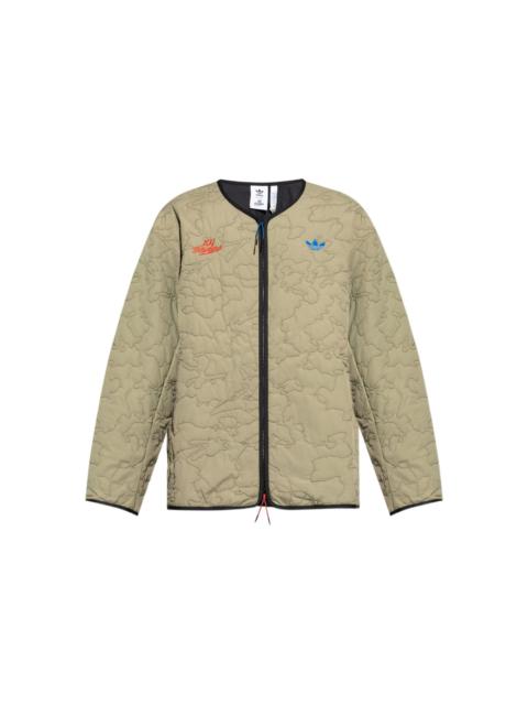 logo-embroidered jacket