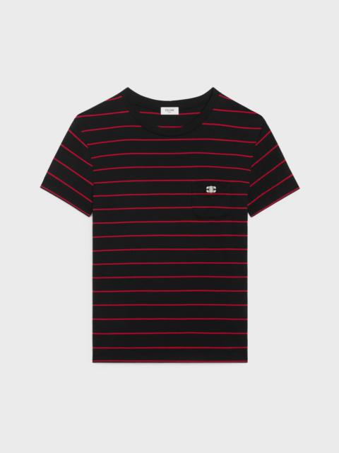 CELINE triomphe regular t-shirt in striped jersey