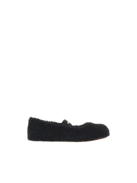 MOON BOOT Moon Boot Shearling Ballet Flats Black Women