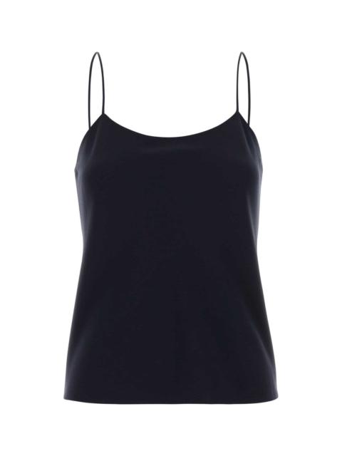 The Row Midnight Blue Crepe Biggins Top