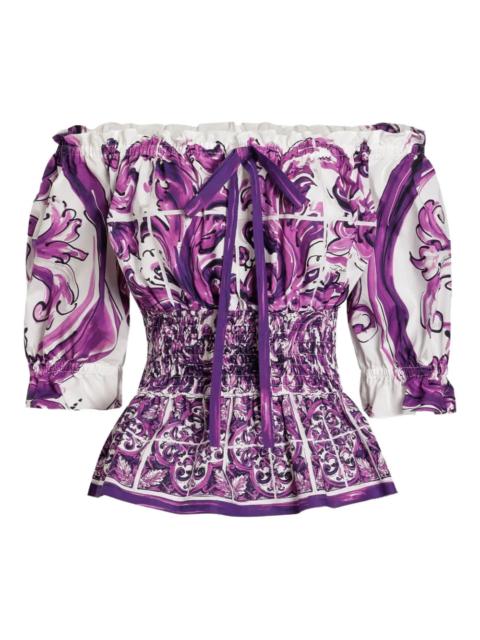 Dolce & Gabbana Dolce & Gabbana Women Majolica Print Top