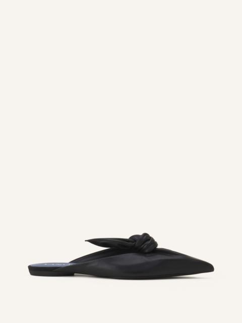 Lanvin MIDNIGHT STEP LEATHER BOW MULE