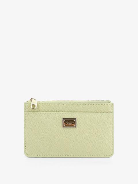 Dolce & Gabbana Dolce & Gabbana Hammered Leather Card Holder Green