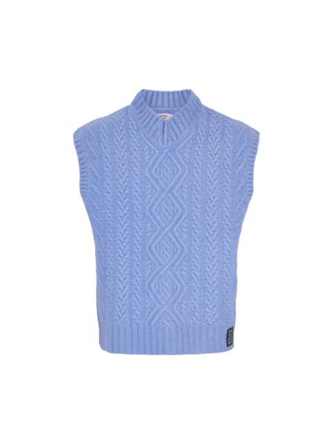 Martine Rose Martine Rose Boiled Cable V-Neck Vest 'Cornflower Blue'