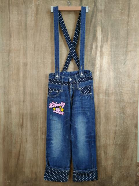 Other Designers Japanese Brand - Liberty Box denim overall double waist cropped pants #1090