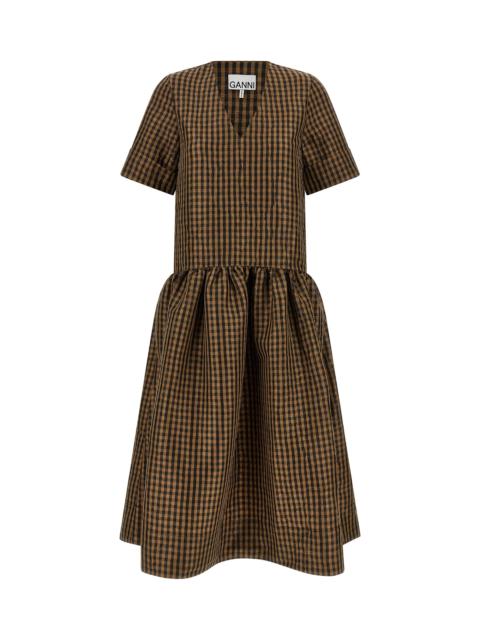GANNI 'taffetà Crinckled' Dress