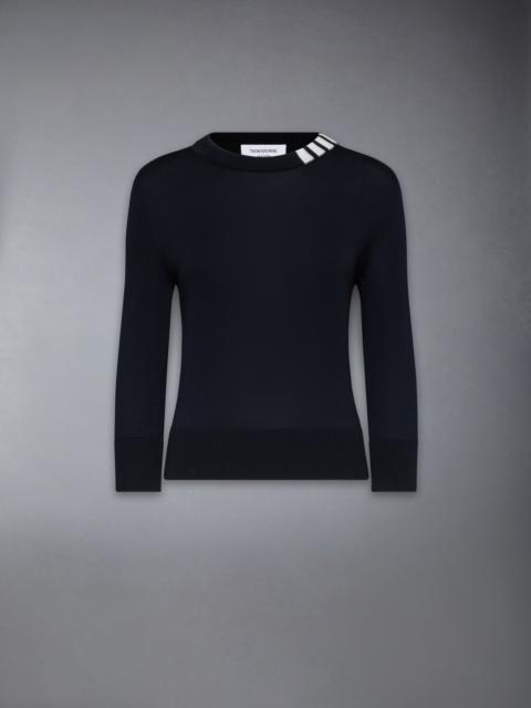 Thom Browne COTTON 4-BAR CREW NECK PULLOVER