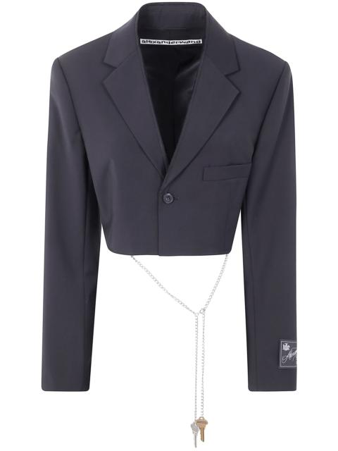 Alexander Wang Cropped Blazer With Chain