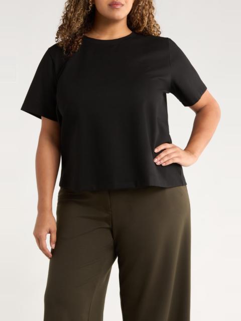 EILEEN FISHER Eileen Fisher Crewneck Ponte T-Shirt in Black at Nordstrom