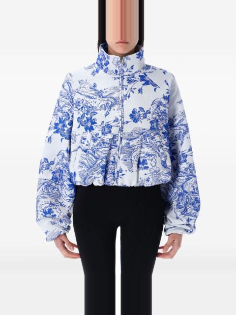 floral-print jacket