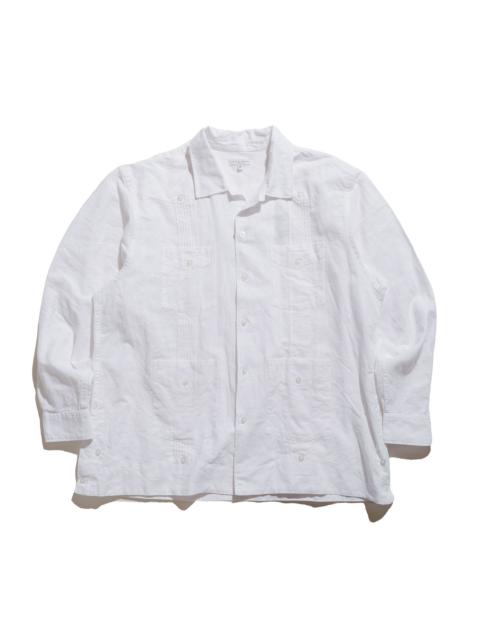 Engineered Garments Guayabera Shirt White Handkerchief Linen