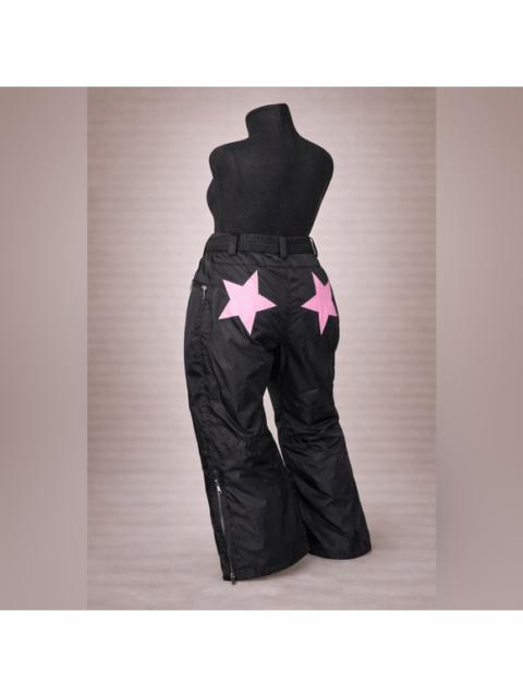 Other Designers Jet Set Black Ski Pants with Pink Star Accents