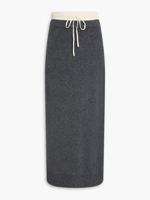 Sandro Wool and cashmere-blend midi skirt