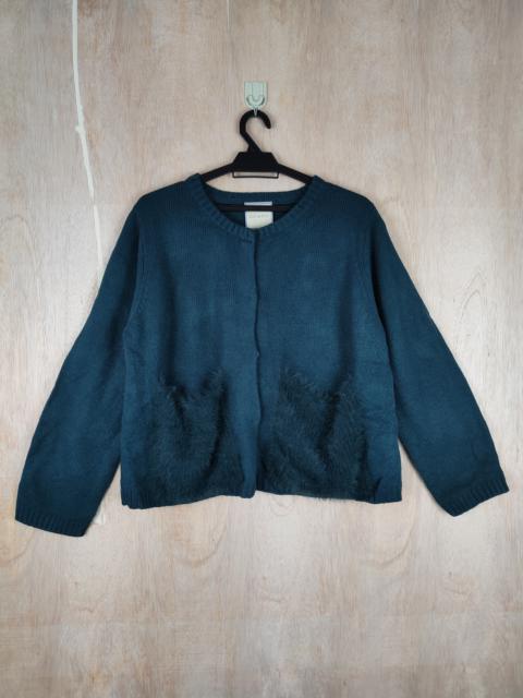 Other Designers Homespun Knitwear - Kirii et Kirii Green double pocket cardigan Knitwear #4287