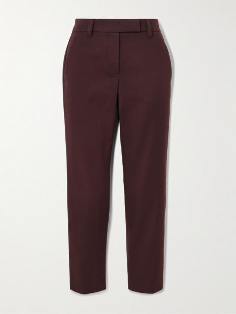 Brunello Cucinelli Cotton-blend Twill Straight-leg Pants