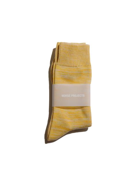 NORSE PROJECTS Bjarki Heavy Cotton Twist Sock Warm Yellow