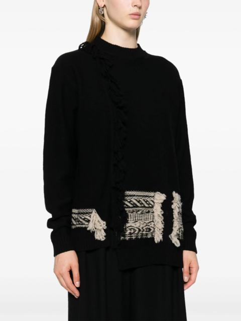 Y'S Women Jagged Edge Knit JQ Sweater