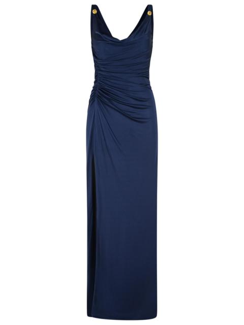 VERSACE Versace Viscose Gown Dress Navy Women