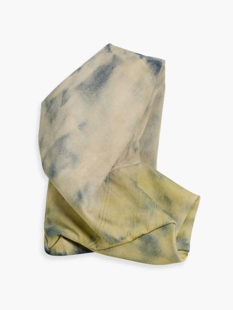 Rick Owens One-shoulder draped printed denim top