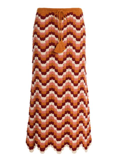 ESCVDO Exclusive Rivieria Safi Cotton Maxi Skirt multi