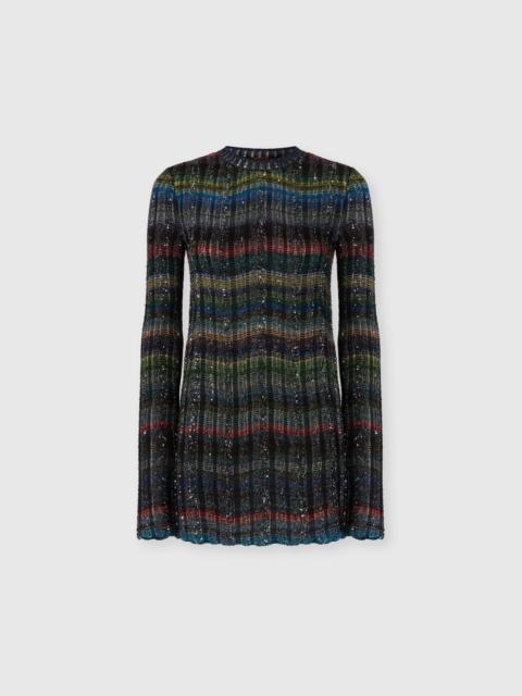 Missoni Missoni Crew Neck Sweater With Wave Pattern in Multicoloured at Nordstrom