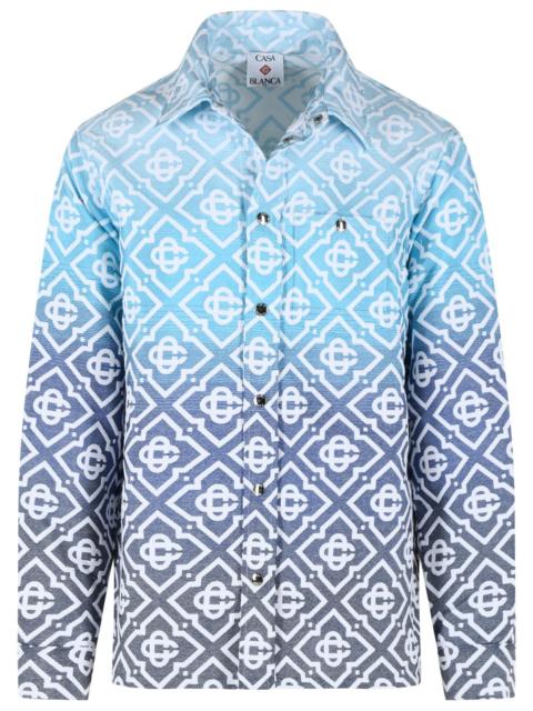 CASABLANCA Casablanca Light Blue Cotton Blend Jacket