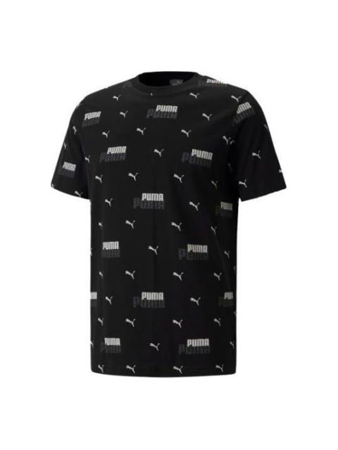 PUMA PUMA Essentials Logo Power Printed Tee 'Black' 675681-01