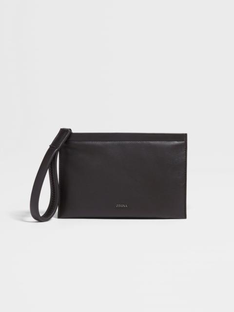 ZEGNA DARK BROWN SECONDSKIN POUCH