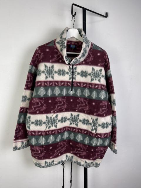 Other Designers Vintage - Winter art printed Sun Body fleece pullover