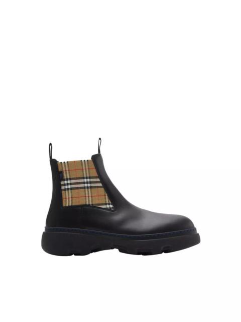Burberry Men's Leather Creeper Low Chelsea Boots