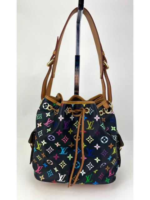 Louis Vuitton Tote Monogram Multicolor Petite Noe Shoulder Bag Black M42230 Preowned