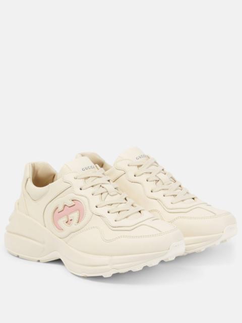 GUCCI Rhyton leather sneakers