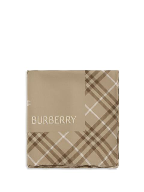 Burberry Burberry Silk Scarf With Archive Equestrian Knight