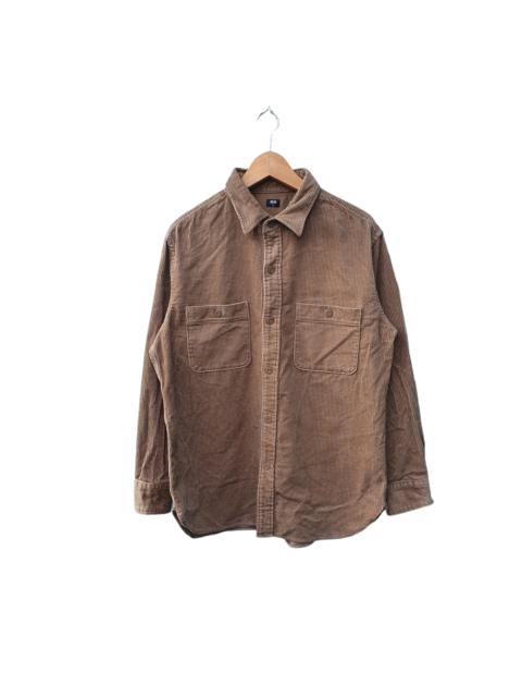 Other Designers Uniqlo - UNIQLO LONG SLEEVE TEE SHIRT BUTTON ON CORDUROY