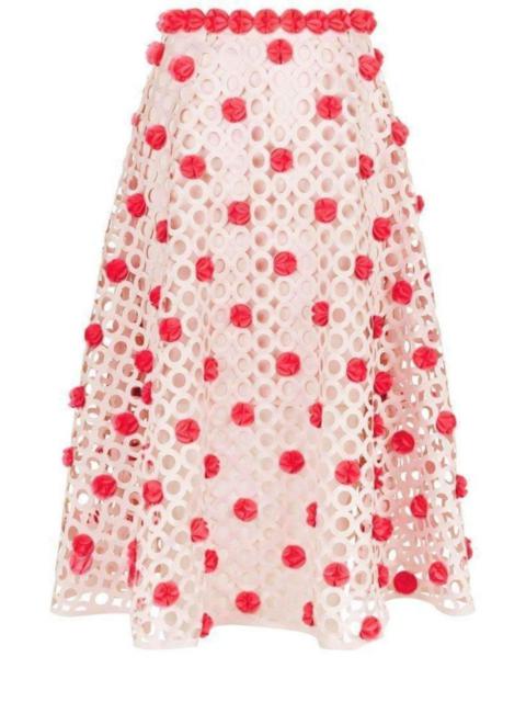 Other Designers Blush Pink Laser-Cut Skirt