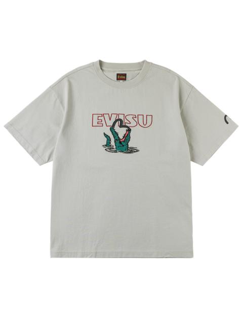 EVISU Alligator vs Seagull Outlined Embroidery T-shirt