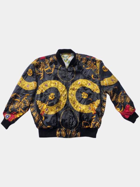 Other Designers Sensations Bomber Jacket - ⚡️Reversible Satin Bomber Inspired VERSACE BOROQUE Sz L