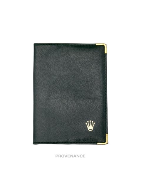 ROLEX Rolex Crown Passport Wallet - Forest Green Leather