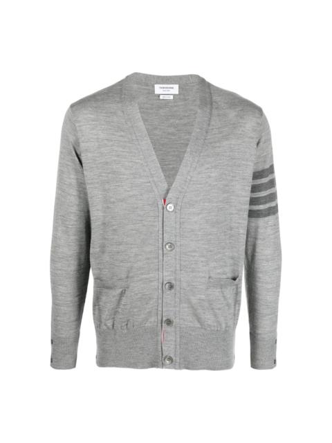 Thom Browne Wool 4-Bar V-Neck Cardigan Men