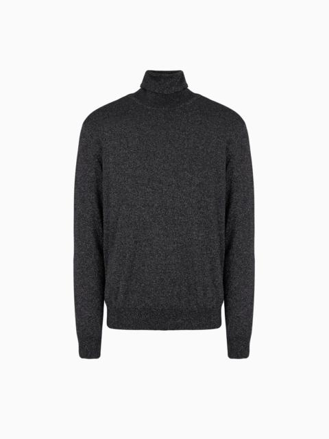 GIORGIO ARMANI Giorgio’s rollneck jumper in cashmere, silk and lurex