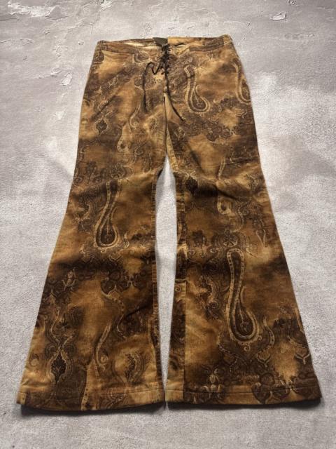 Other Designers If Six Was Nine - Vintage Cavalli JPG Style Overprint Corduroy Flared Pants