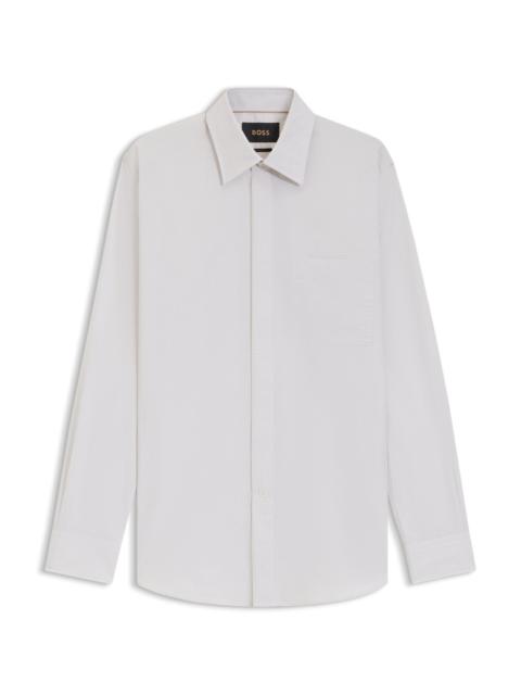 BOSS CHECKED REGULAR-FIT SHIRT IN ITALIAN-MADE COTTON