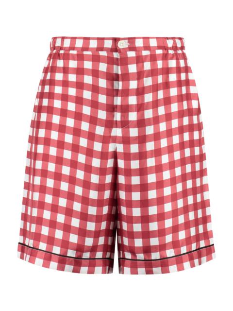 Prada Printed Silk Shorts