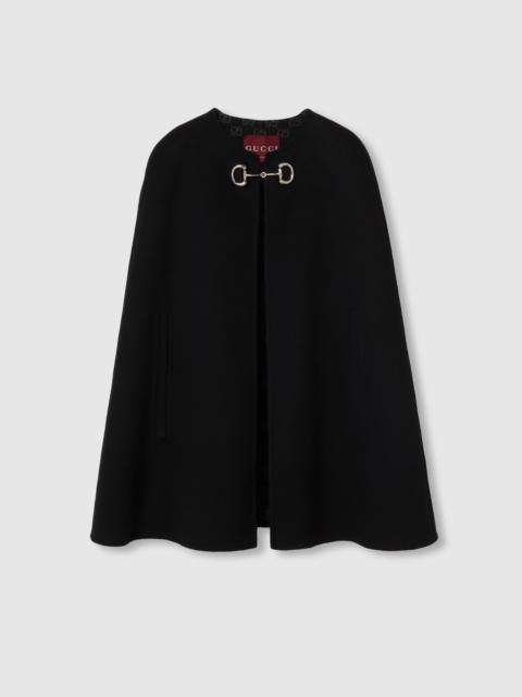 GUCCI Wool and silk Horsebit cape