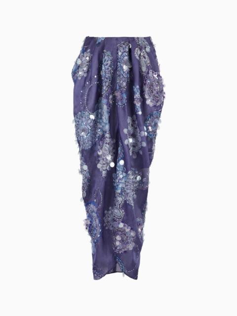GIORGIO ARMANI LONG SKIRT WITH MANDALA PRINT AND EMBROIDERY