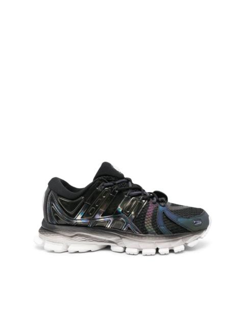 panelled lace-up sneakers