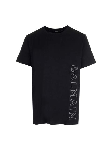 Black T-shirt With Embossed Logo